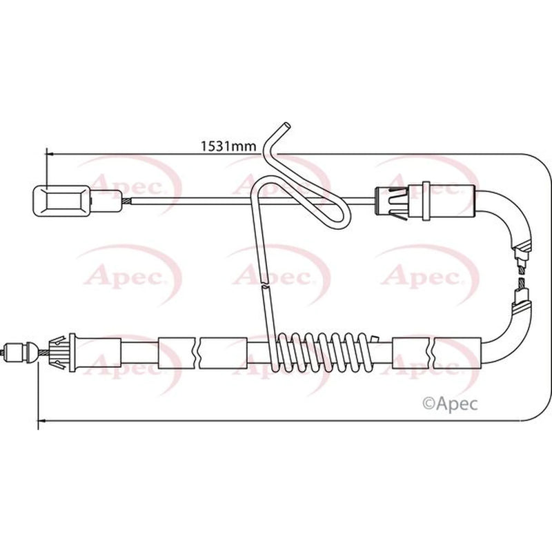 Apec Handbrake Cable Left Rear CAB1196
