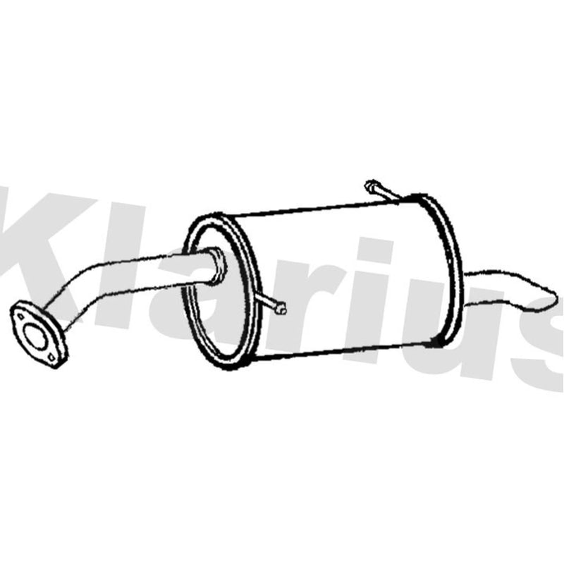 Klarius Box With Tail Pipe Rear fits Mazda 2 2007-2015 1.4 1.6