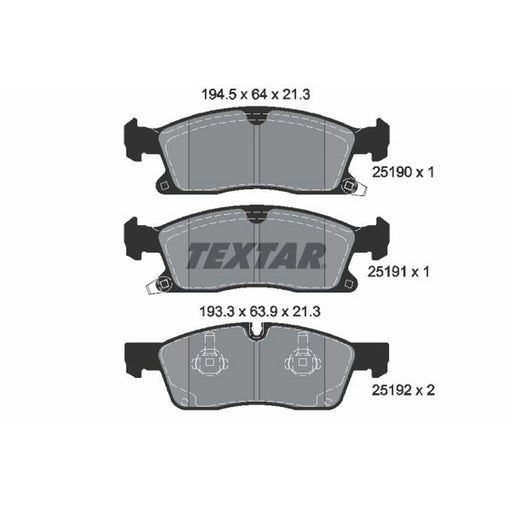 Textar Front Brake Pad Set 2519001