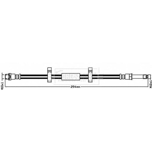 Borg & Beck Brake Hydraulic Hose Line outer BBH8463