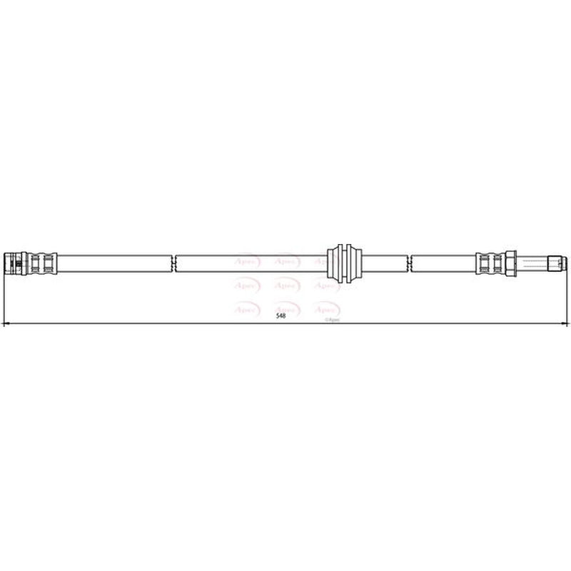 Apec Brake Hydraulic Hose Line Front fits Mercedes-Benz Viano 2003-2004