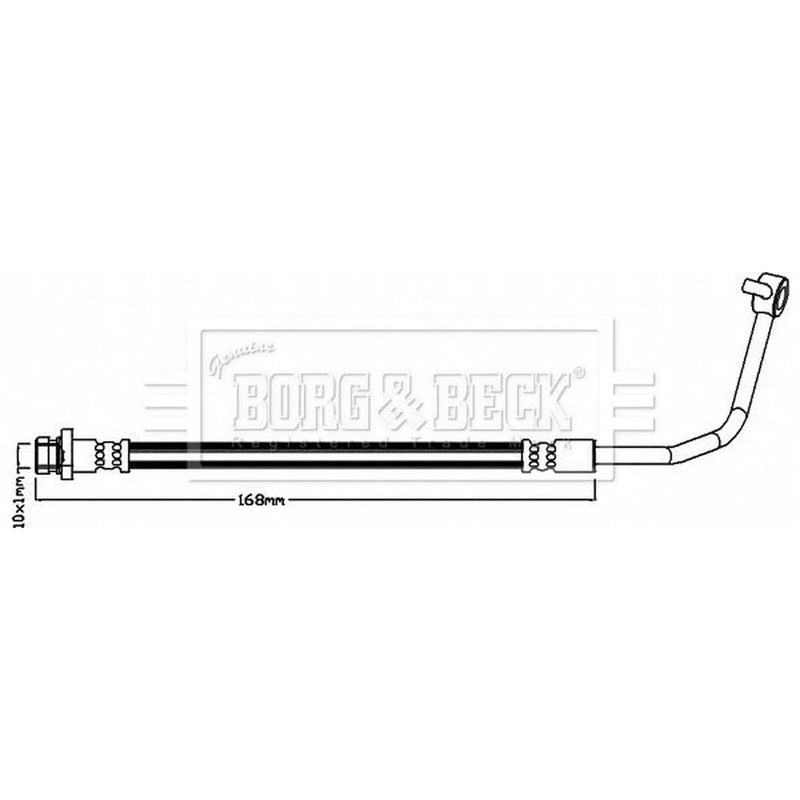 Borg & Beck Brake Hydraulic Hose Line outer BBH8216