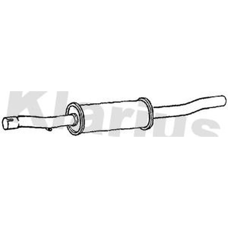 Klarius Box With Centre Pipe Centre fits Fiat 500X 2014 on 1.4