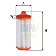 NAPA Engine Air Filter fits Hyundai I10 II 2013-2019 1.0