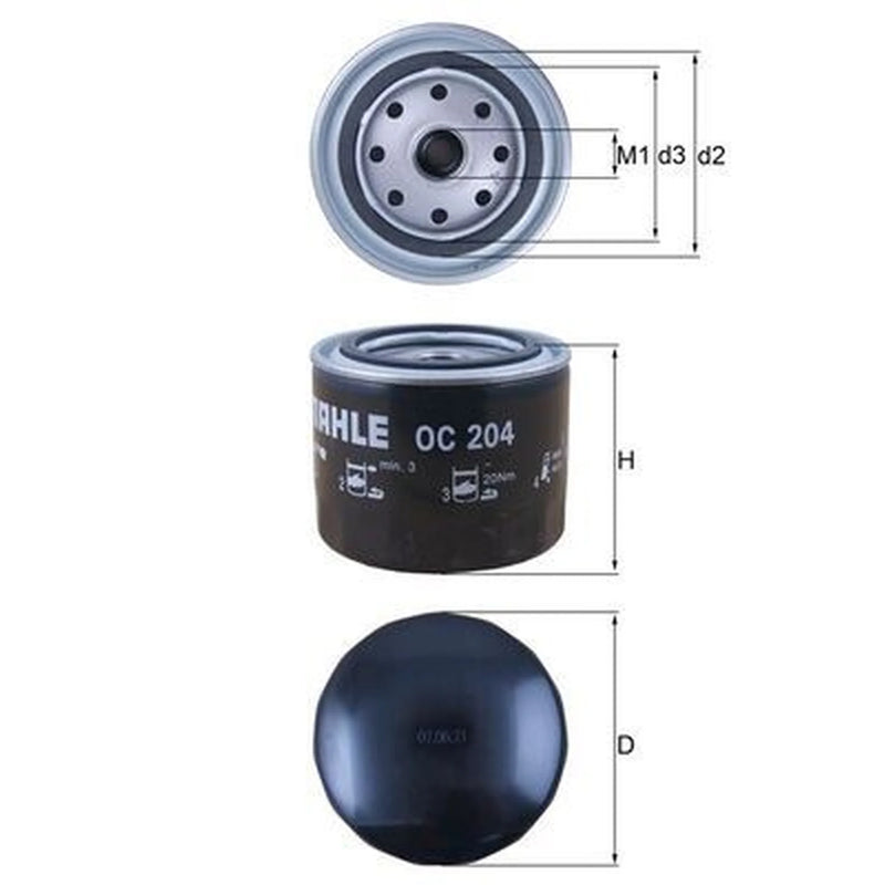 Mahle Engine Oil Filter OC 204