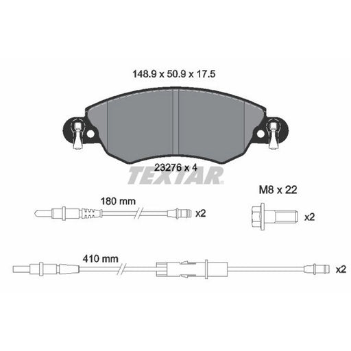Textar Front Brake Pad Set 2327601