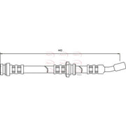 Apec Brake Hydraulic Hose Line Front fits Opel Agila A 2000-2007 1.0 1.2