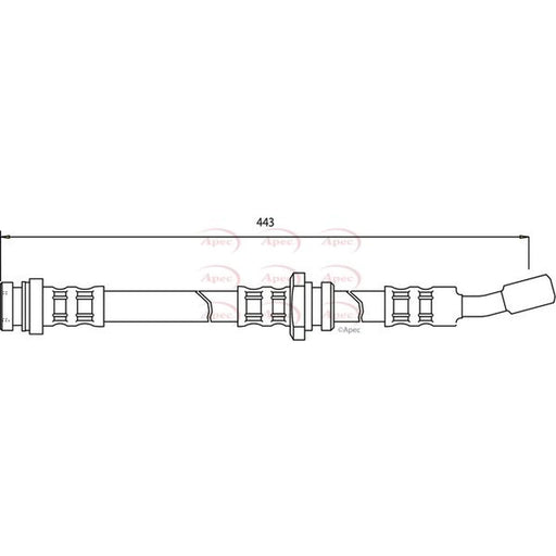 Apec Brake Hydraulic Hose Line Front HOS3119