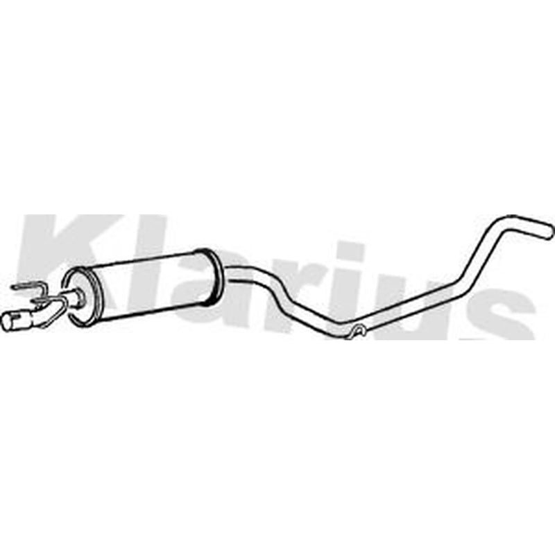 Klarius Box With Centre Pipe Centre fits Opel Combo Box Body 1994-2001 1.4 1.7