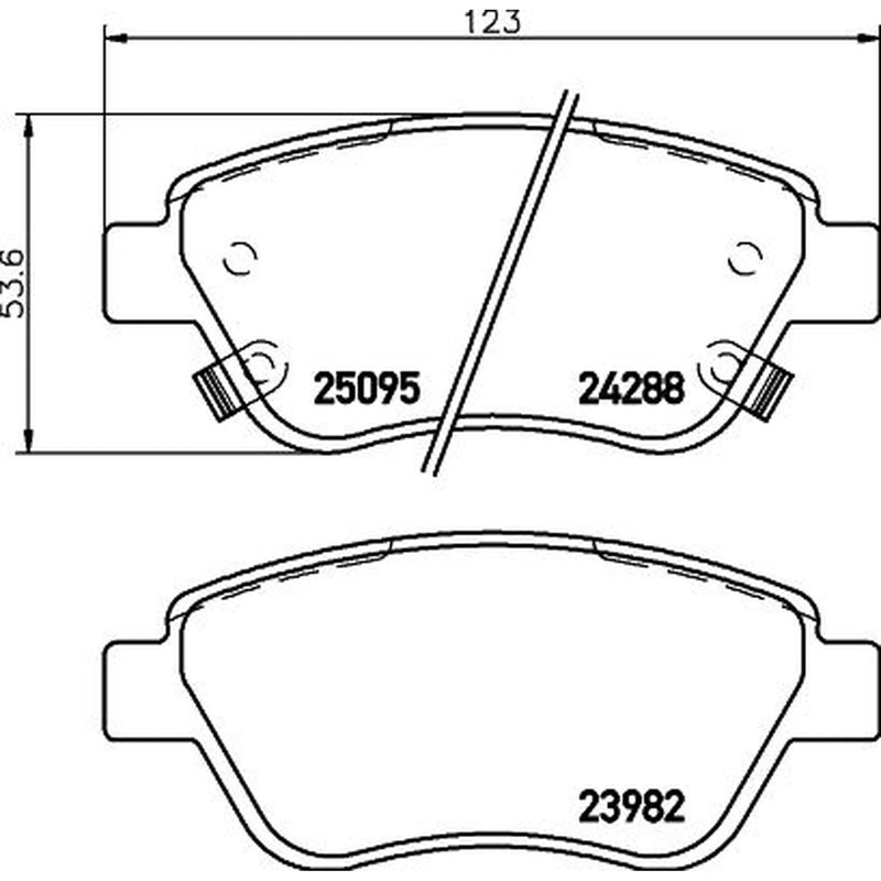 Mintex Front Brake Pad Set fits Opel Adam 2012-2019 1.0 1.2 1.4