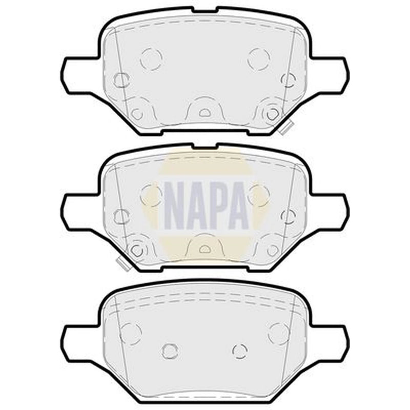 NAPA Rear Brake Pad Set fits Opel Mokka / Mokka X 2012-2019 1.4 1.6