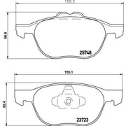 DON Front Brake Pad Set fits Ford Kuga II 2012-2019 1.5 1.6 2.0 2.5