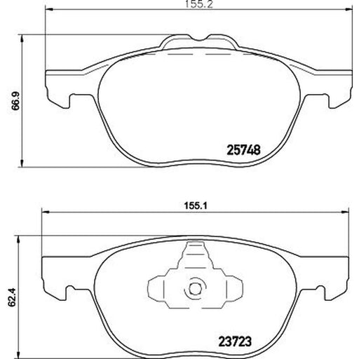 DON Front Brake Pad Set fits Ford Kuga II 2012-2019 1.5 1.6 2.0 2.5