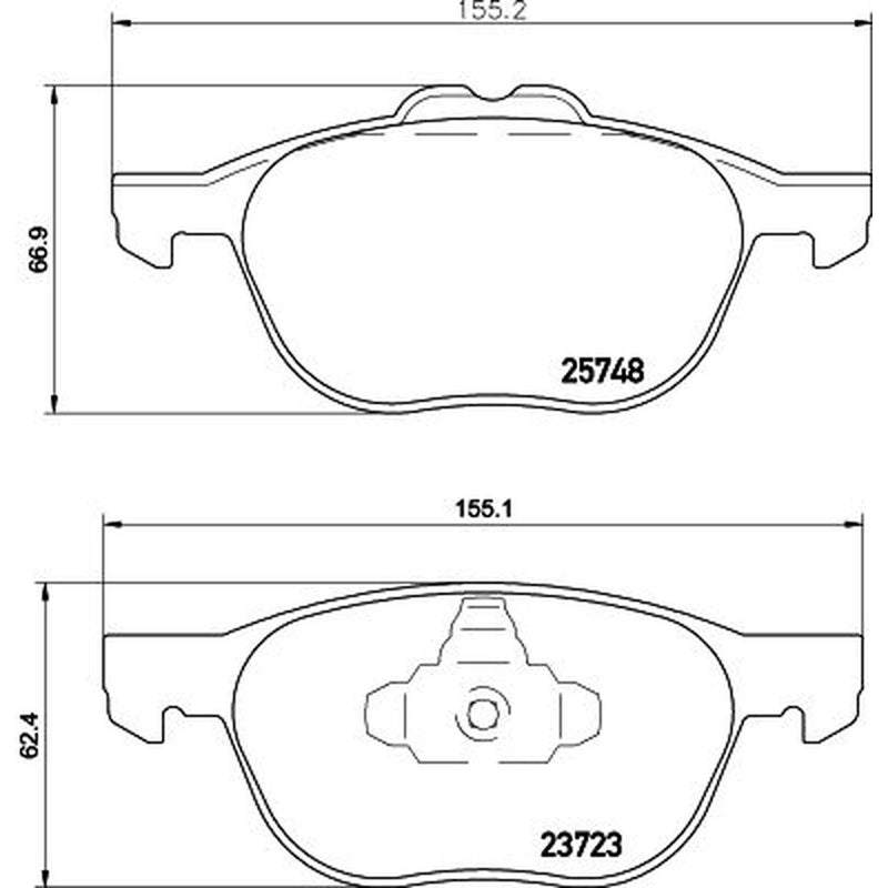 Mintex Front Brake Pad Set fits Ford Kuga II 2012-2019 1.5 1.6 2.0 2.5