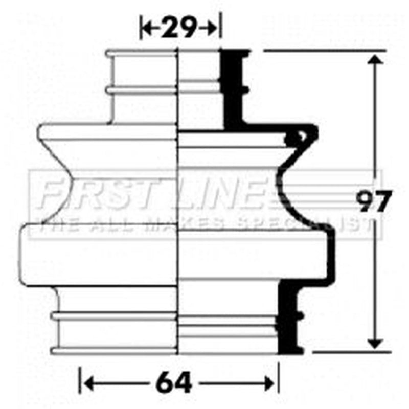 First Line Drive Shaft Bellow Kit Rear Left fits Mercedes-Benz S-Class 1991-1999
