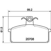 Mintex Front Brake Pad Set fits Lancia Delta 1979-1992 1.3 1.5