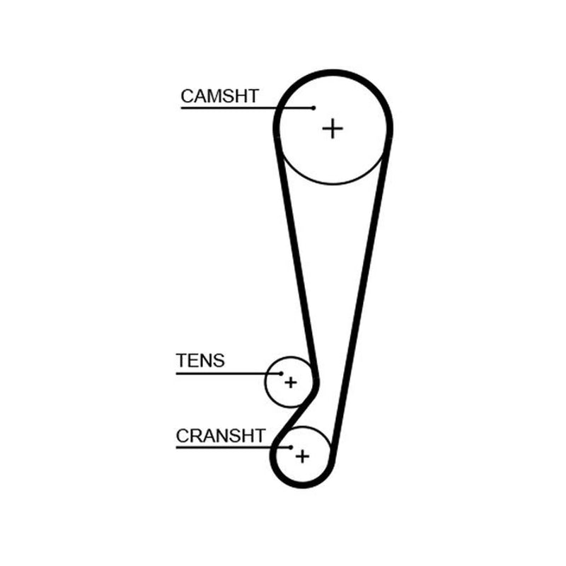 Gates Timing Belt Cambelt 107 Teeth