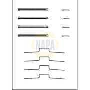 NAPA Brake Pad Accessory Fitting Kit Front fits Land Rover 110 1983-1990 2.5 3.5