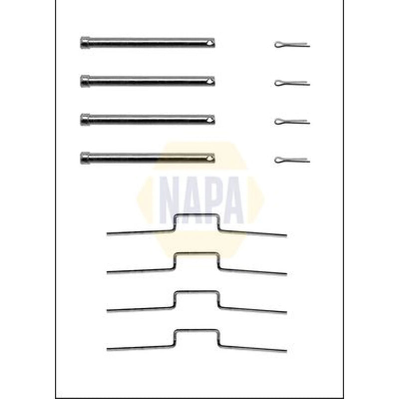 NAPA Brake Pad Accessory Fitting Kit Front fits Land Rover 110 1983-1990 2.5 3.5