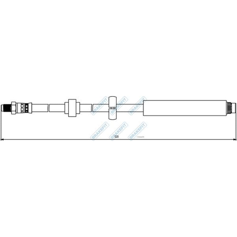Apec Brake Hydraulic Hose Line Front fits Citroën C3 II 2009-2016