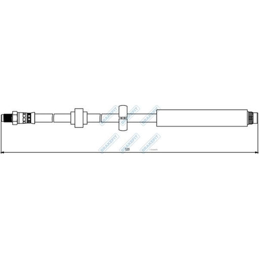 Apec Brake Hydraulic Hose Line Front fits Citroën C3 II 2009-2016