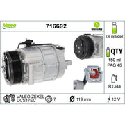 Valeo Air Conditioning Compressor 716692