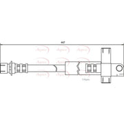 Apec Brake Hydraulic Hose Line Rear fits Ford P 100 II 1987-1992 1.8 2.0