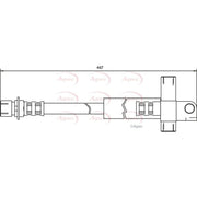 Apec Brake Hydraulic Hose Line inner HOS3406