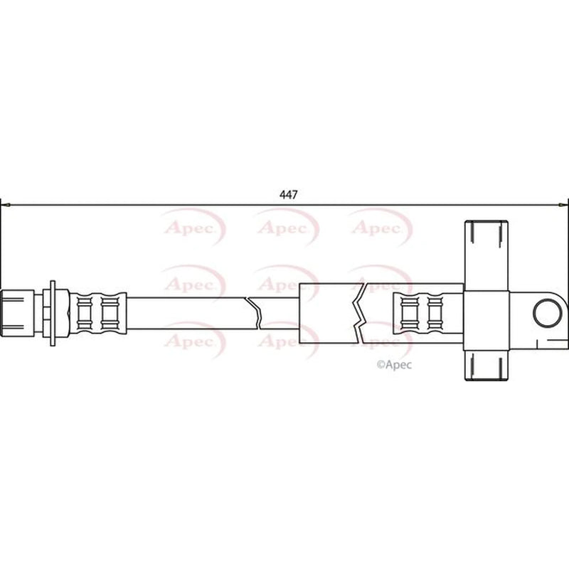 Apec Brake Hydraulic Hose Line inner HOS3406