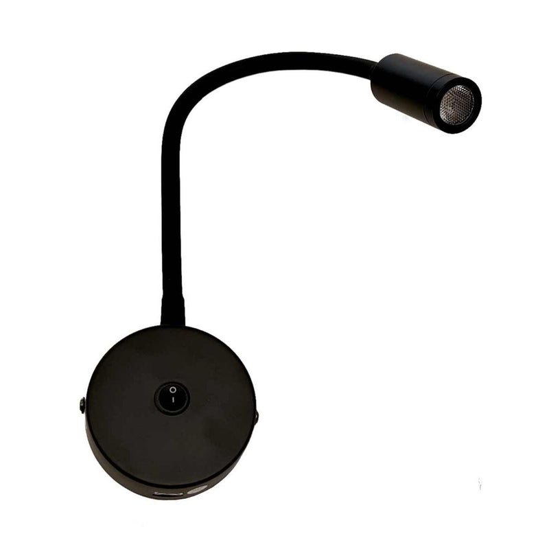 Acrylic Flexi Spot Light Black (12V / 2W / Warm White / IP20) Aten Lighting - Dynamic Drive