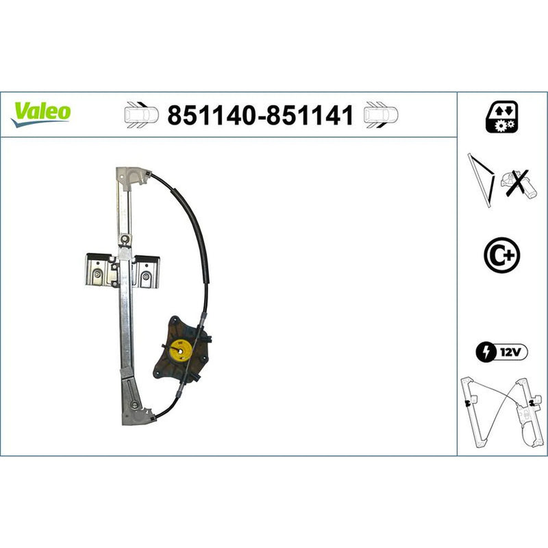 Valeo Electric Window Regulator Lifter Left Front 851140