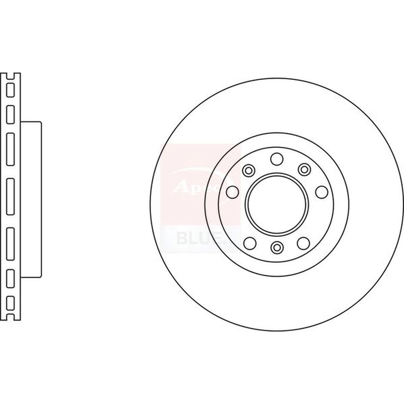 Apec 2 x Vented Front Brake Discs SDK6819-x2