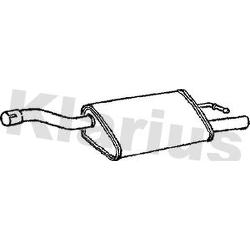 Klarius Box With Tail Pipe Rear fits Ford Focus I 1999-2004 1.6
