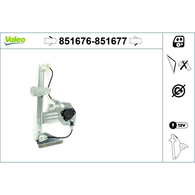 Valeo Electric Window Regulator Lifter Left Front 851676