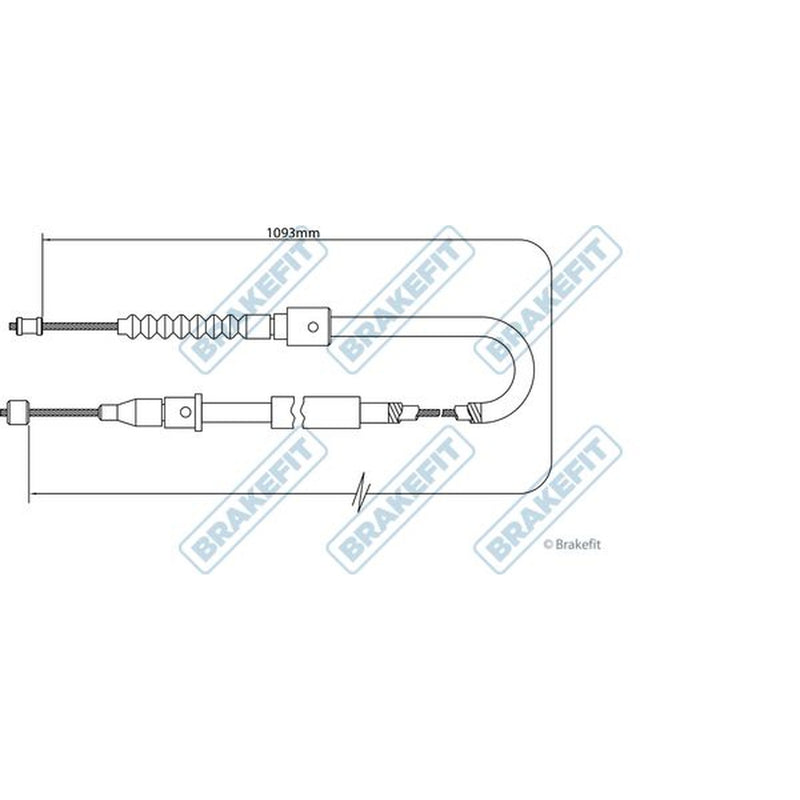 Apec Handbrake Cable Left Rear fits Opel Corsa C 2000-2009 1.0 1.2 1.3 1.4 1.7