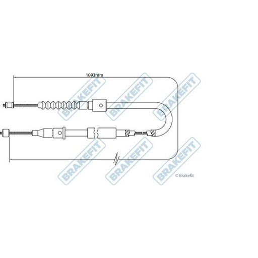 Apec Handbrake Cable Left Rear fits Opel Corsa C 2000-2009 1.0 1.2 1.3 1.4 1.7