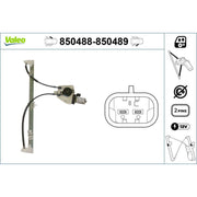 Valeo Electric Window Regulator Lifter Left Front 850488