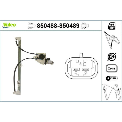Valeo Electric Window Regulator Lifter Left Front 850488