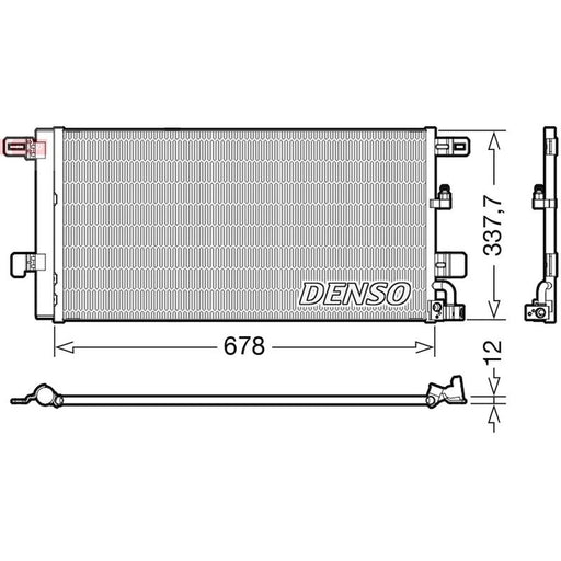 Denso Air Conditioning Condenser fits Audi A4 Allroad B9 2016-2020 2.0 3.0