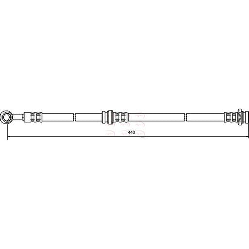 Apec Brake Hydraulic Hose Line Front fits Suzuki Ignis II 2003 on 1.3 1.5