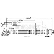 Borg & Beck Brake Hydraulic Hose Line Rear Right BBH7270