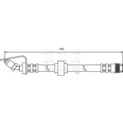 Apec Brake Hydraulic Hose Line Front fits Opel Movano A 1999-2001 2.5 2.8