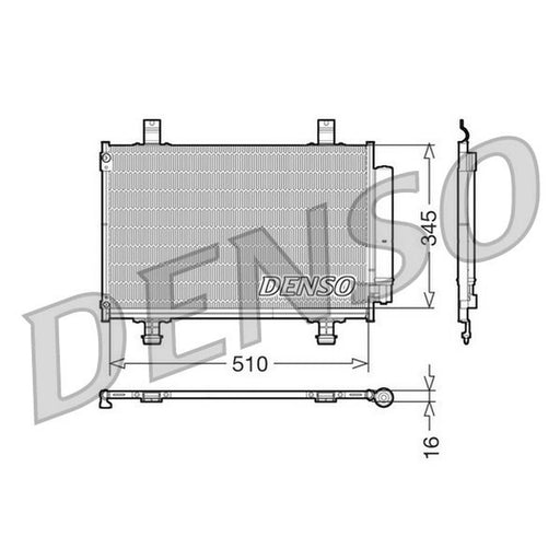 Denso Air Conditioning Condenser fits Suzuki Swift III 2005-2017 1.3 1.5 1.6
