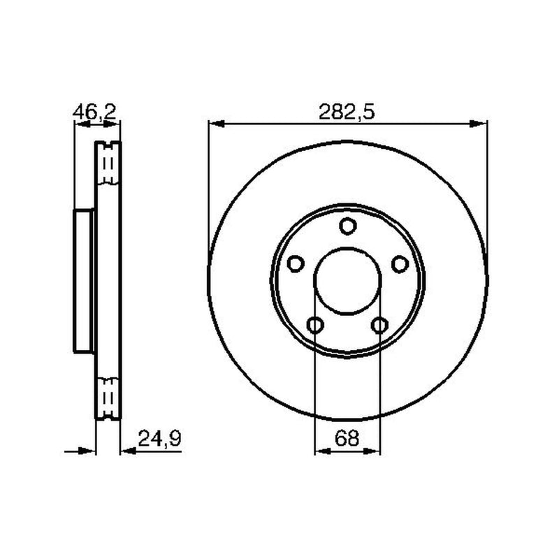 Bosch Front Brake Discs & Pads fits VW Passat B5 1996-2000 1.6 1.8 1.9 2.3 2.8