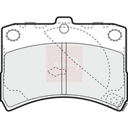 Apec Front Brake Pad Set fits Daihatsu Cuore 1998-2002 1.0