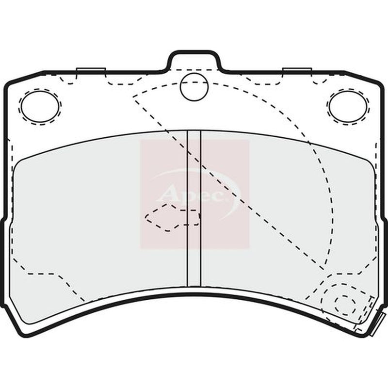 Apec Front Brake Pad Set fits Daihatsu Cuore 1998-2002 1.0