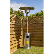 Dellonda 13kW Stainless Steel Commercial Gas Outdoor Garden Patio Heater Wheels Dellonda  - Dynamic Drive