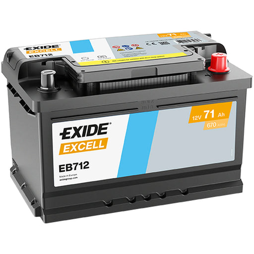 Exide Battery 12V 71Ah 670A EB712