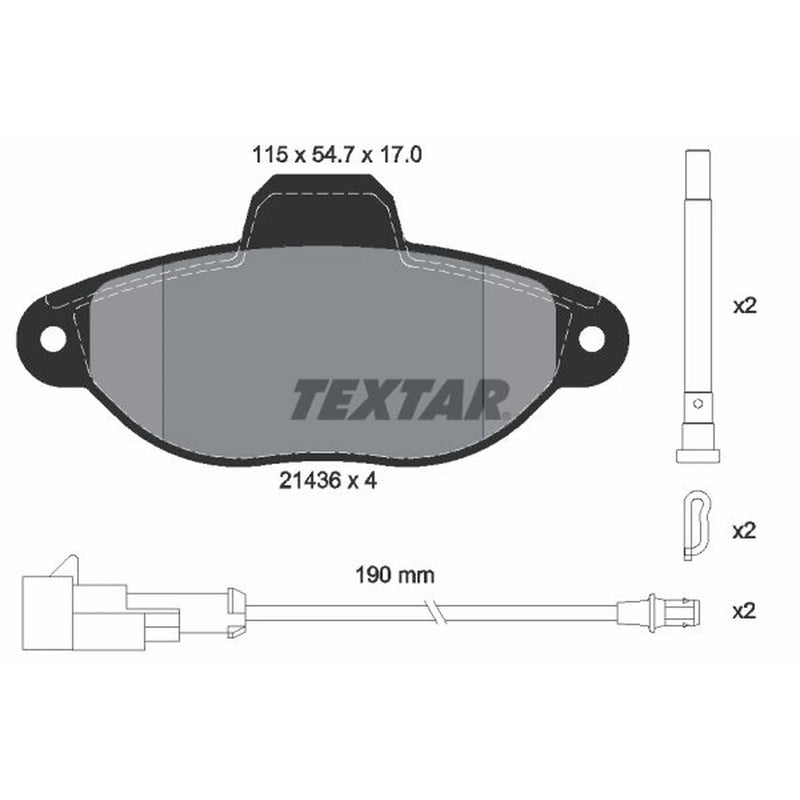Textar Front Brake Pad Set 2143609