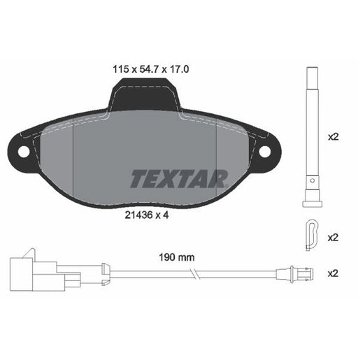 Textar Front Brake Pad Set 2143609